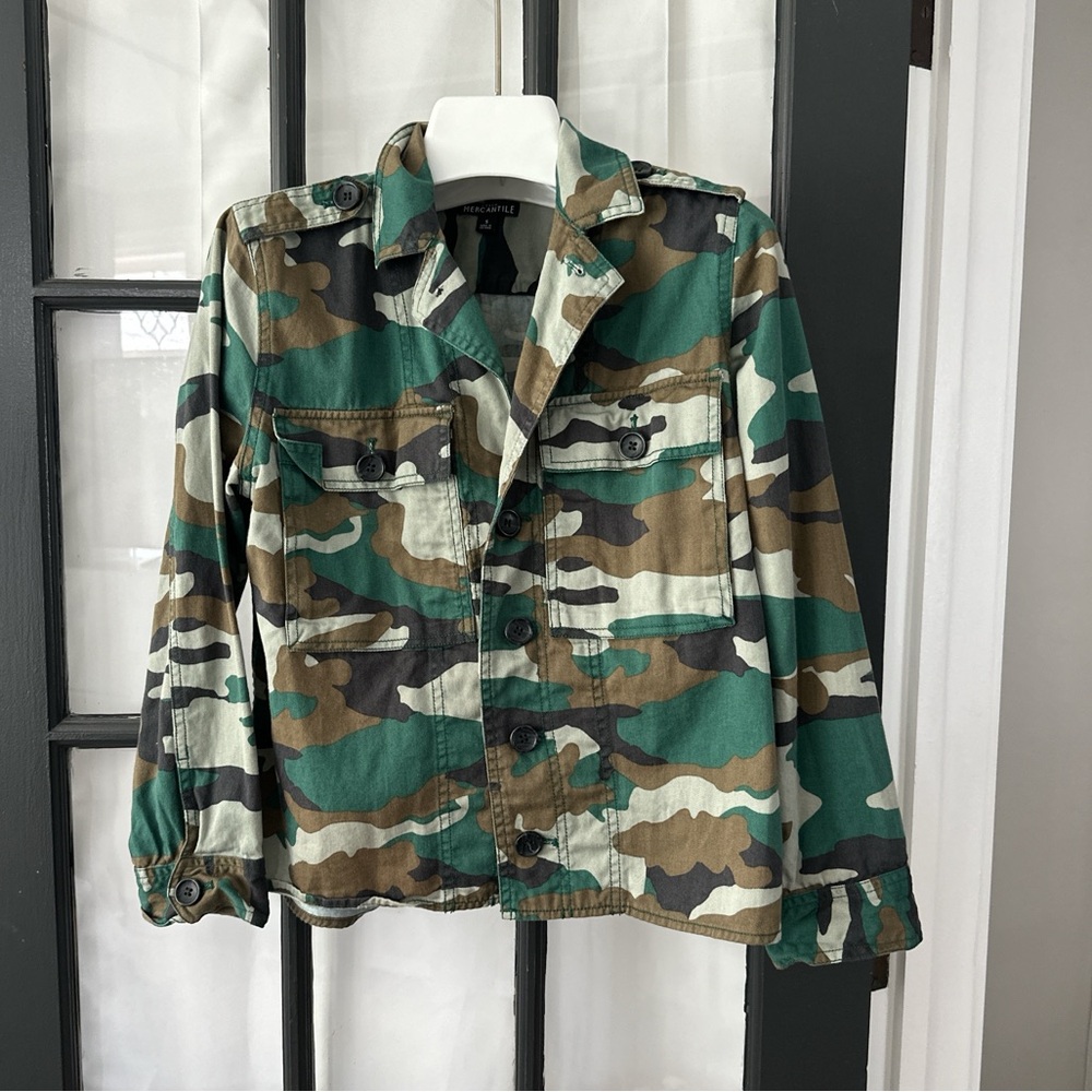 J. Crew camo utility shirt jacket